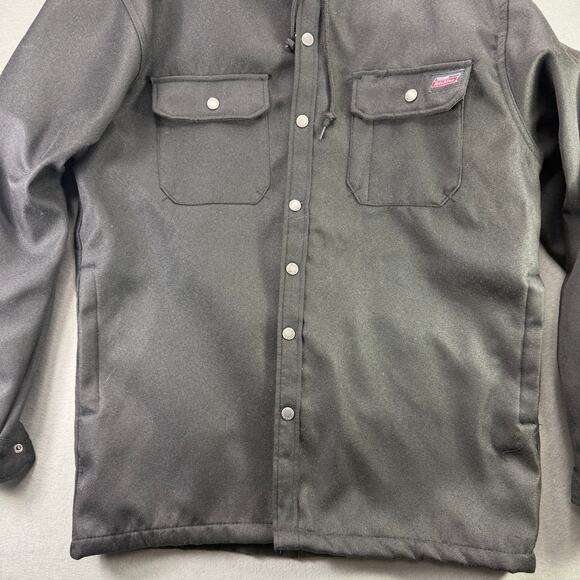 Dickies Black Quilted Insulated Flannel Shirt Jacket with Hood Size L/G (42-44) - Picture 4 of 13